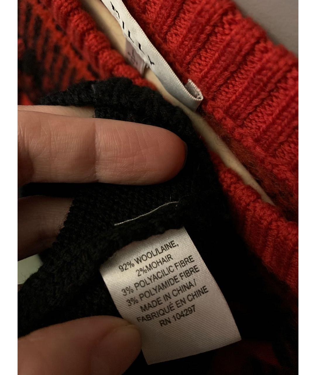 MILLY Красный шерстяной джемпер / свитер, фото 5