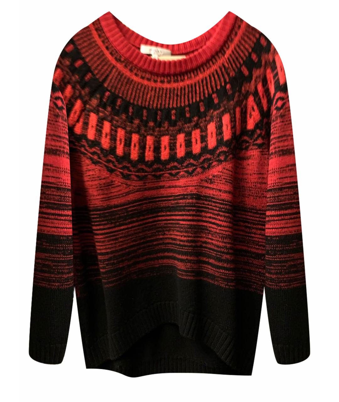 MILLY Красный шерстяной джемпер / свитер, фото 1