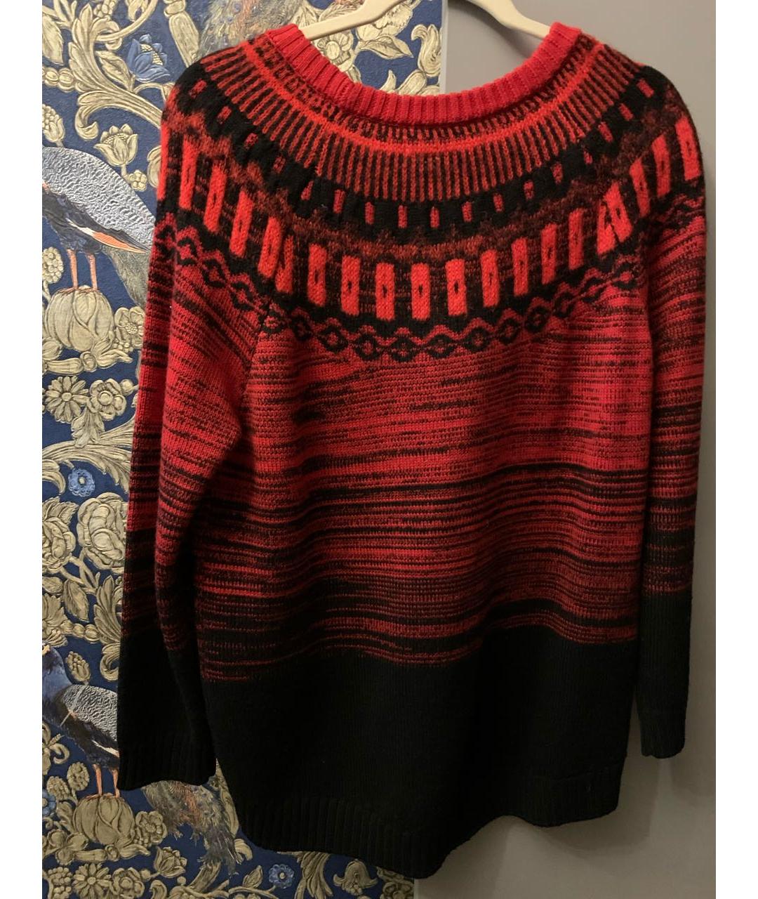 MILLY Красный шерстяной джемпер / свитер, фото 4