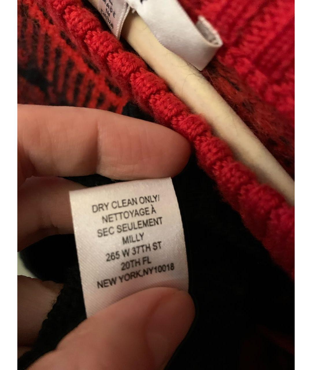 MILLY Красный шерстяной джемпер / свитер, фото 2