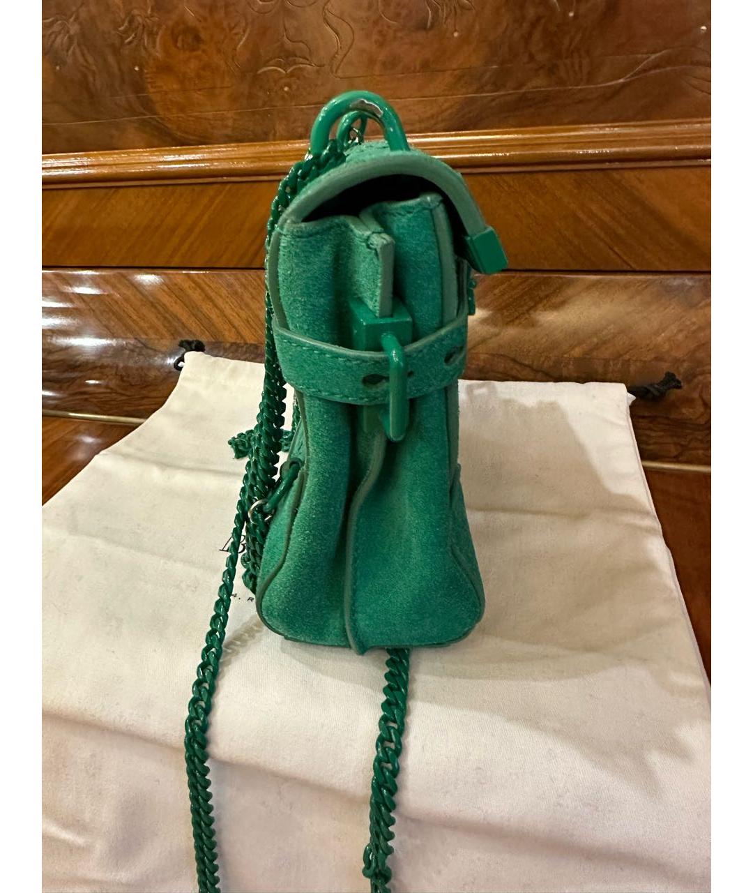 BALMAIN Зеленый замшевый рюкзак, фото 3
