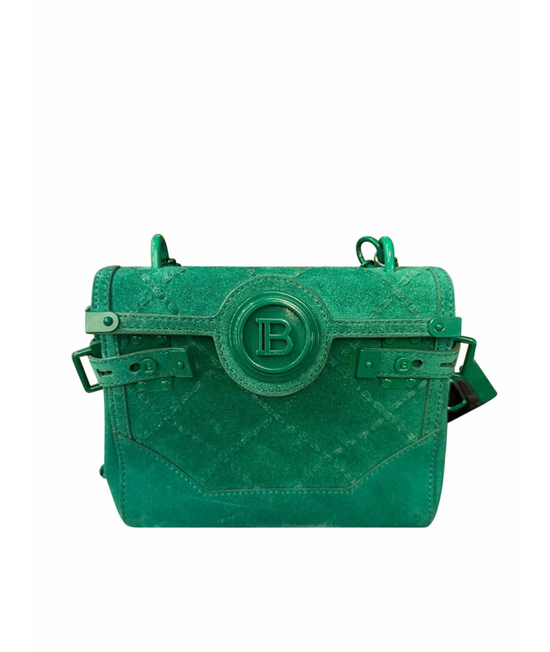 BALMAIN Зеленый замшевый рюкзак, фото 1