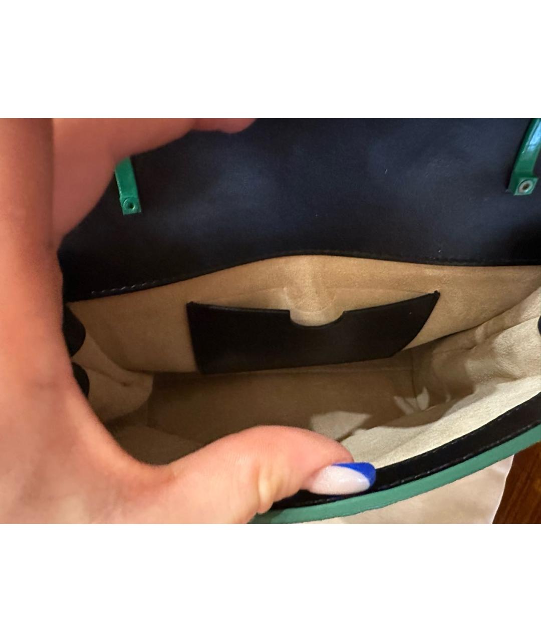 BALMAIN Зеленый замшевый рюкзак, фото 8