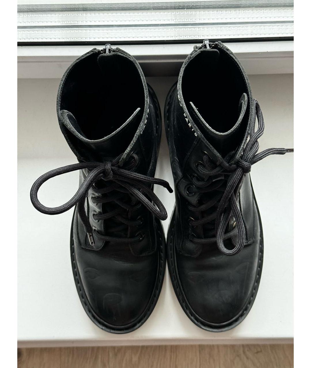 KENZO Черные кожаные ботинки, фото 2