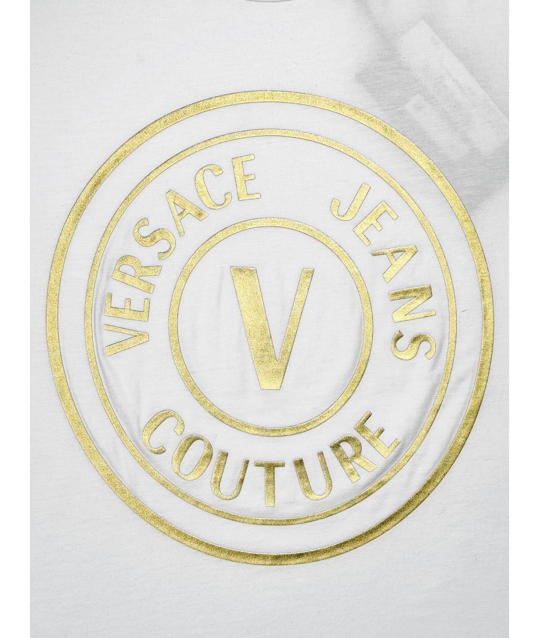 VERSACE JEANS COUTURE Белая хлопковая футболка, фото 4