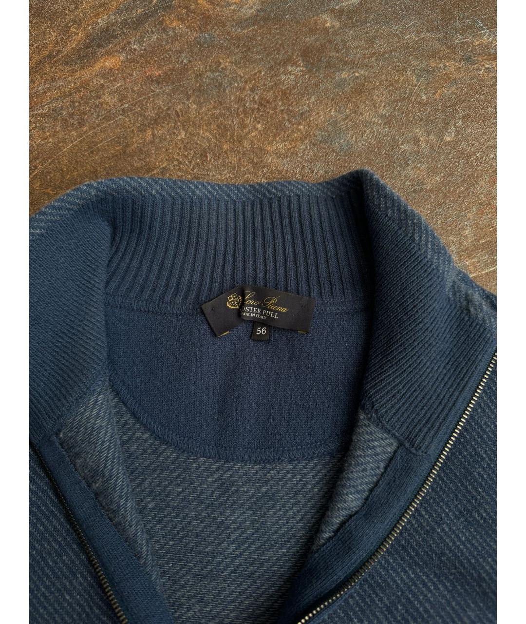 LORO PIANA Синий кашемировый джемпер / свитер, фото 6