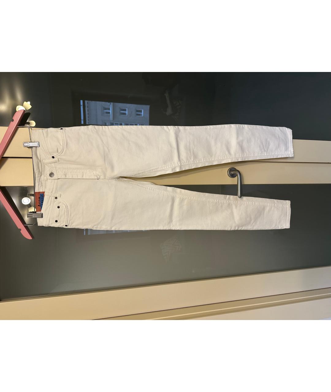 ACNE STUDIOS Белые хлопковые джинсы слим, фото 5
