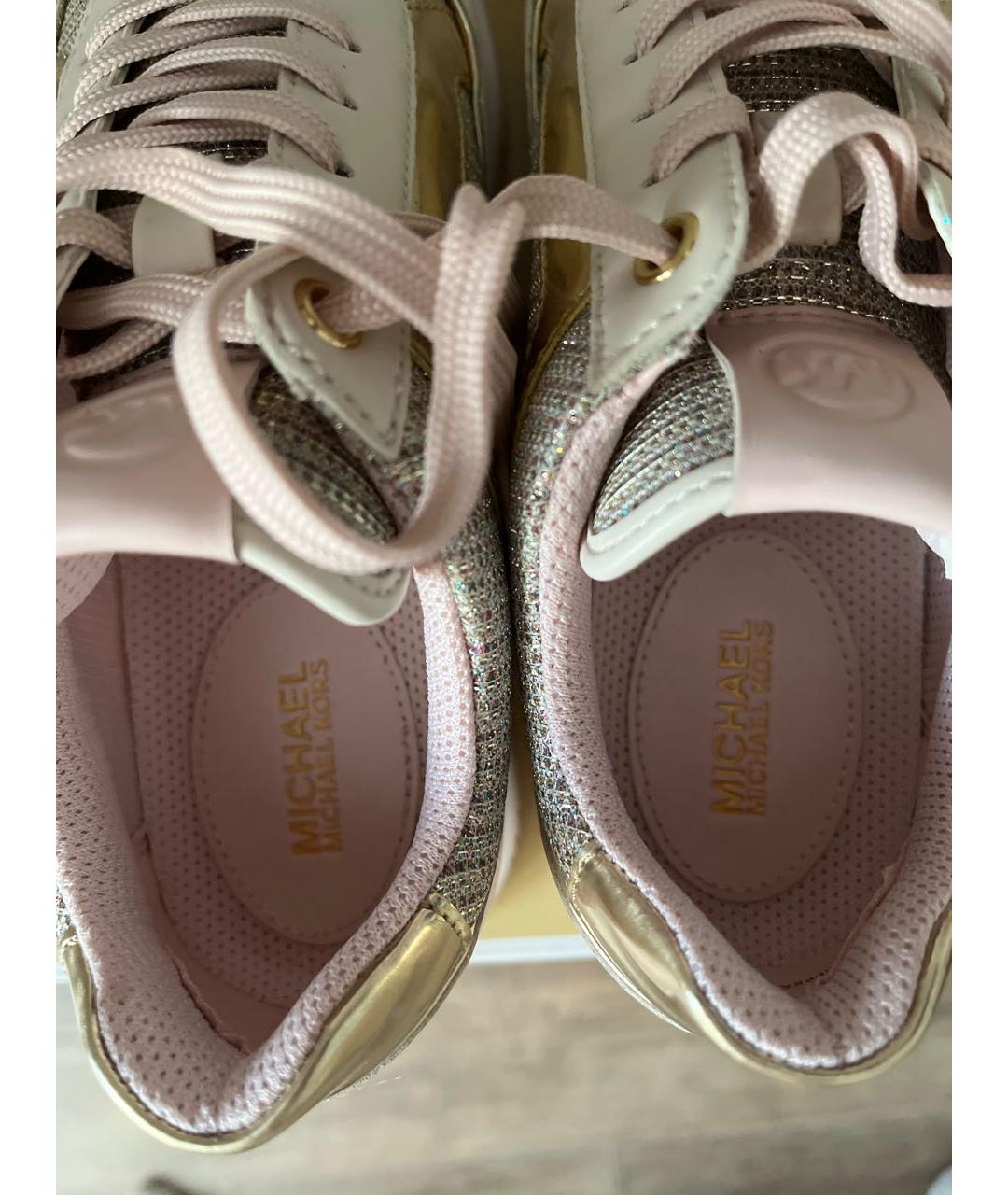 MICHAEL KORS Розовые кожаные кроссовки, фото 5