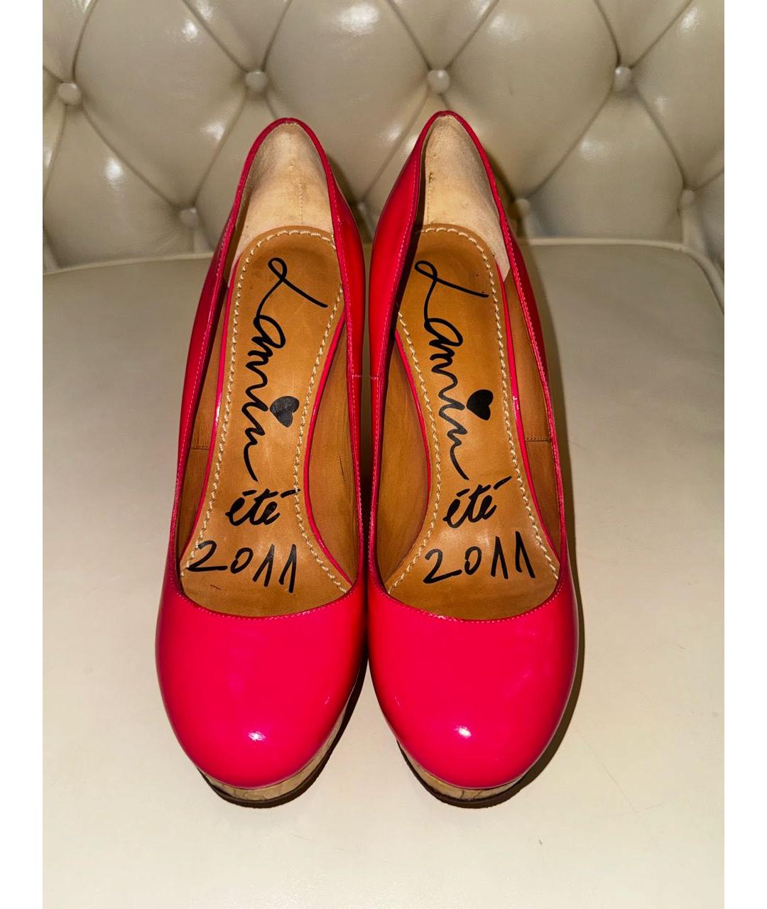 LANVIN Розовые кожаные туфли, фото 2