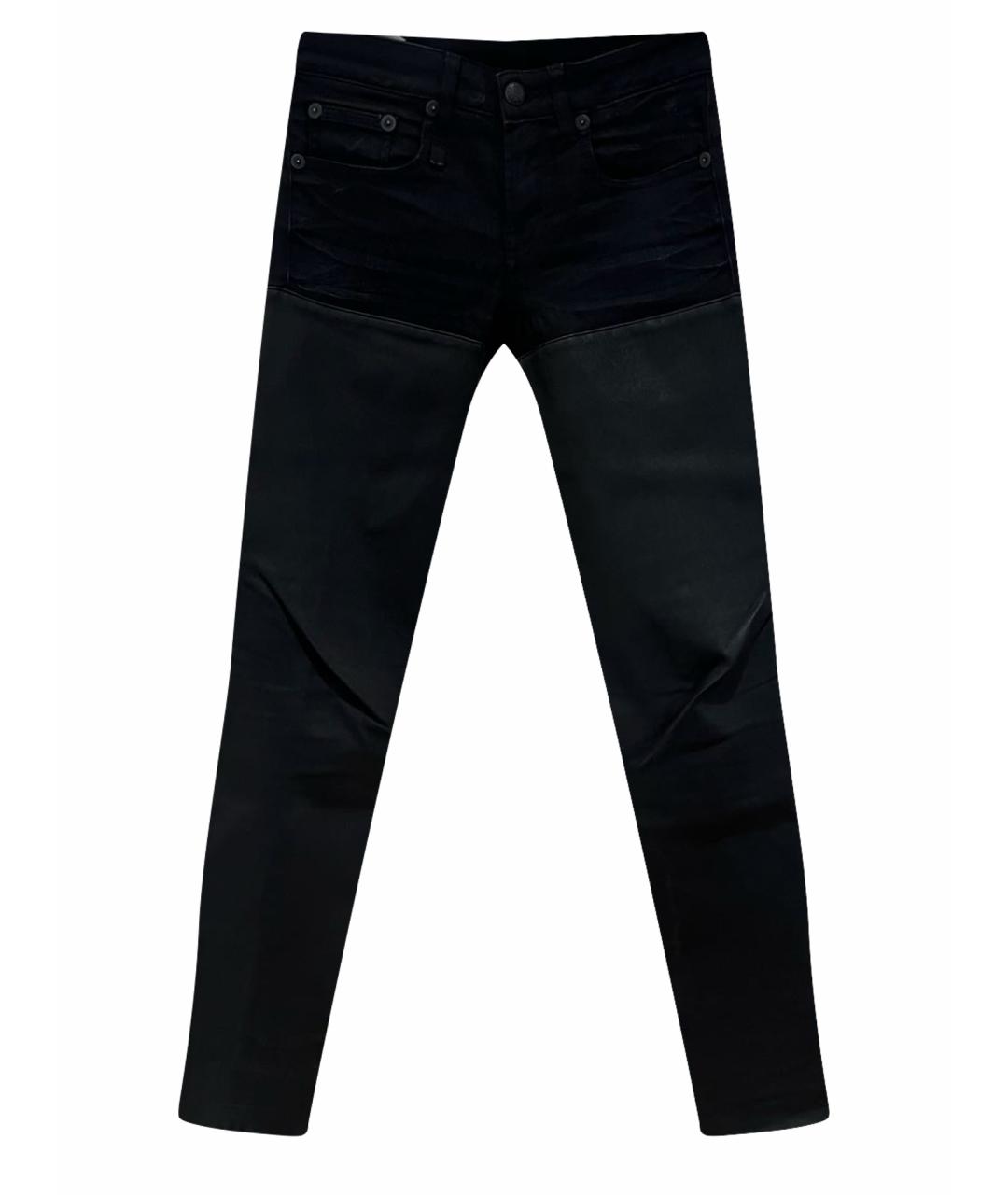 R13 Черные джинсы слим, фото 1