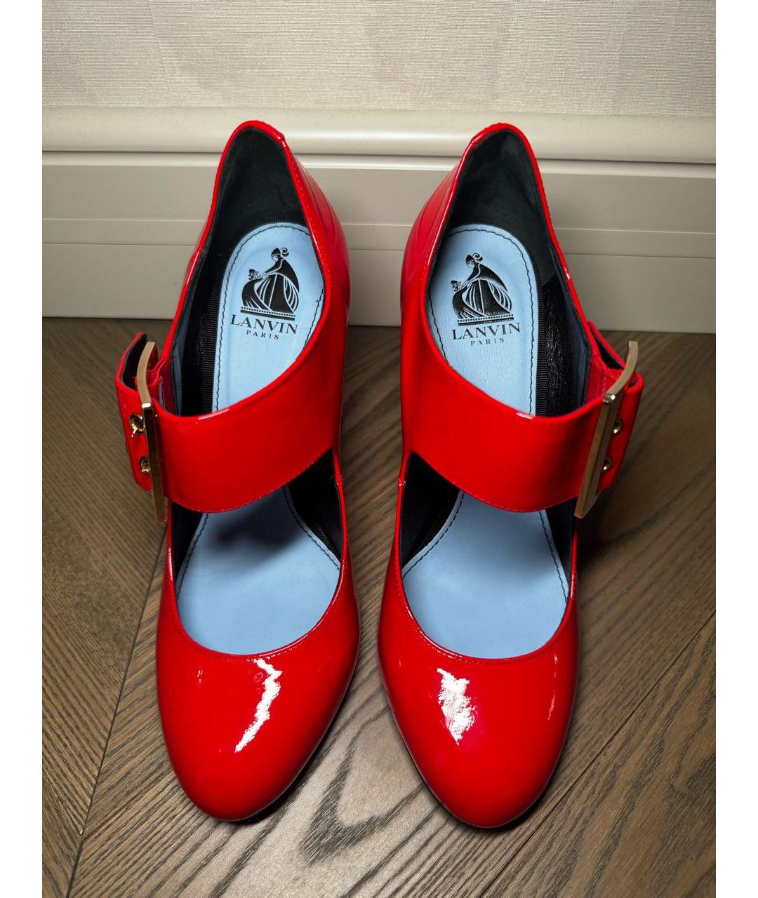 PRADA Красные кожаные туфли, фото 2