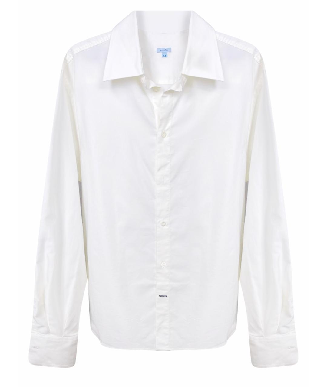 MALO Белая хлопковая классическая рубашка, фото 1