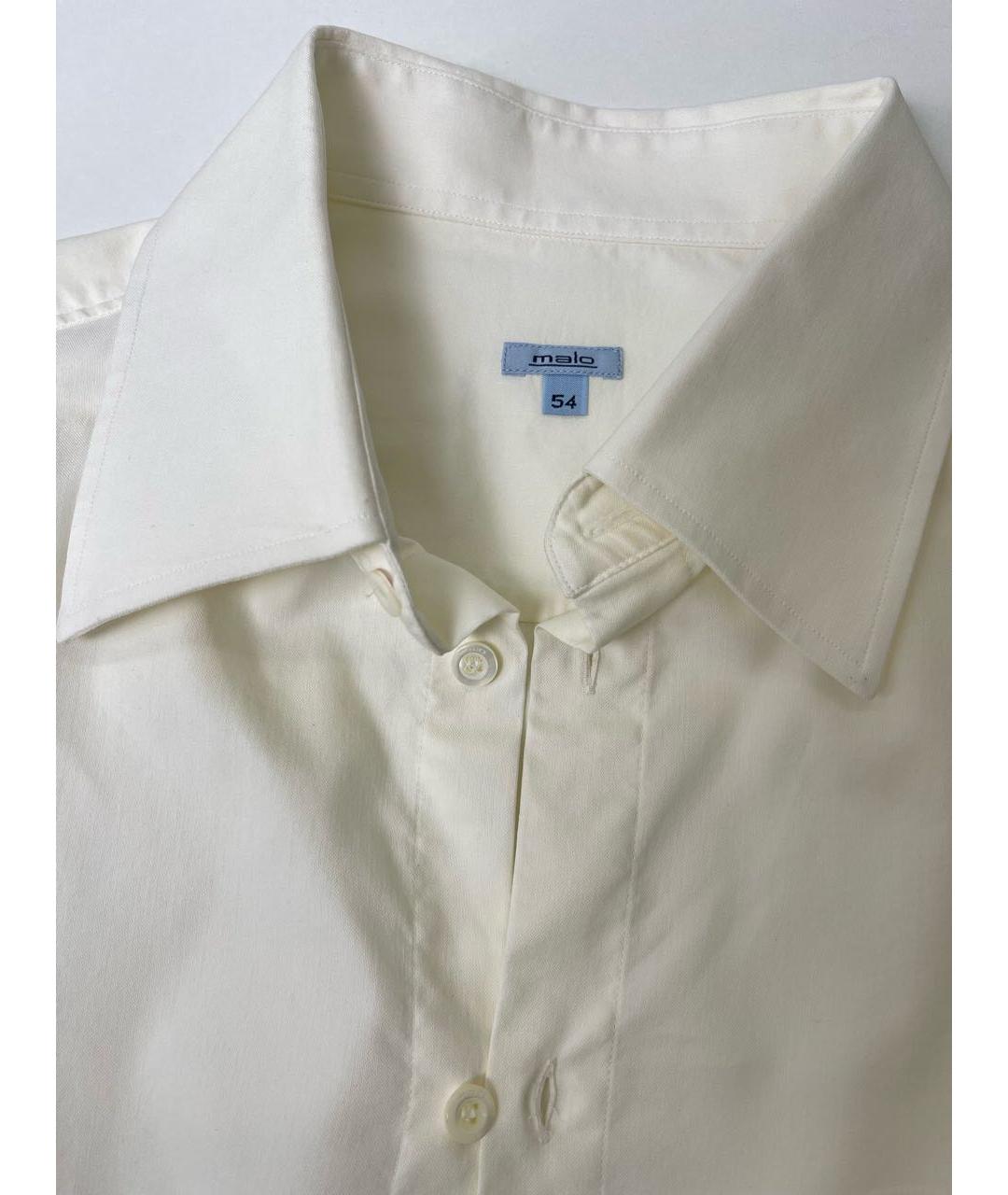 MALO Белая хлопковая классическая рубашка, фото 3
