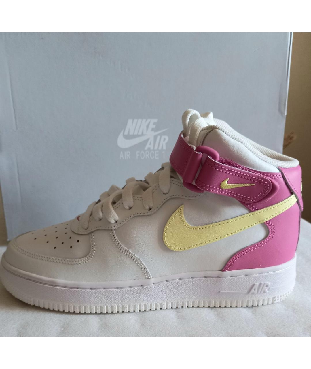 NIKE Белые кожаные кроссовки, фото 8