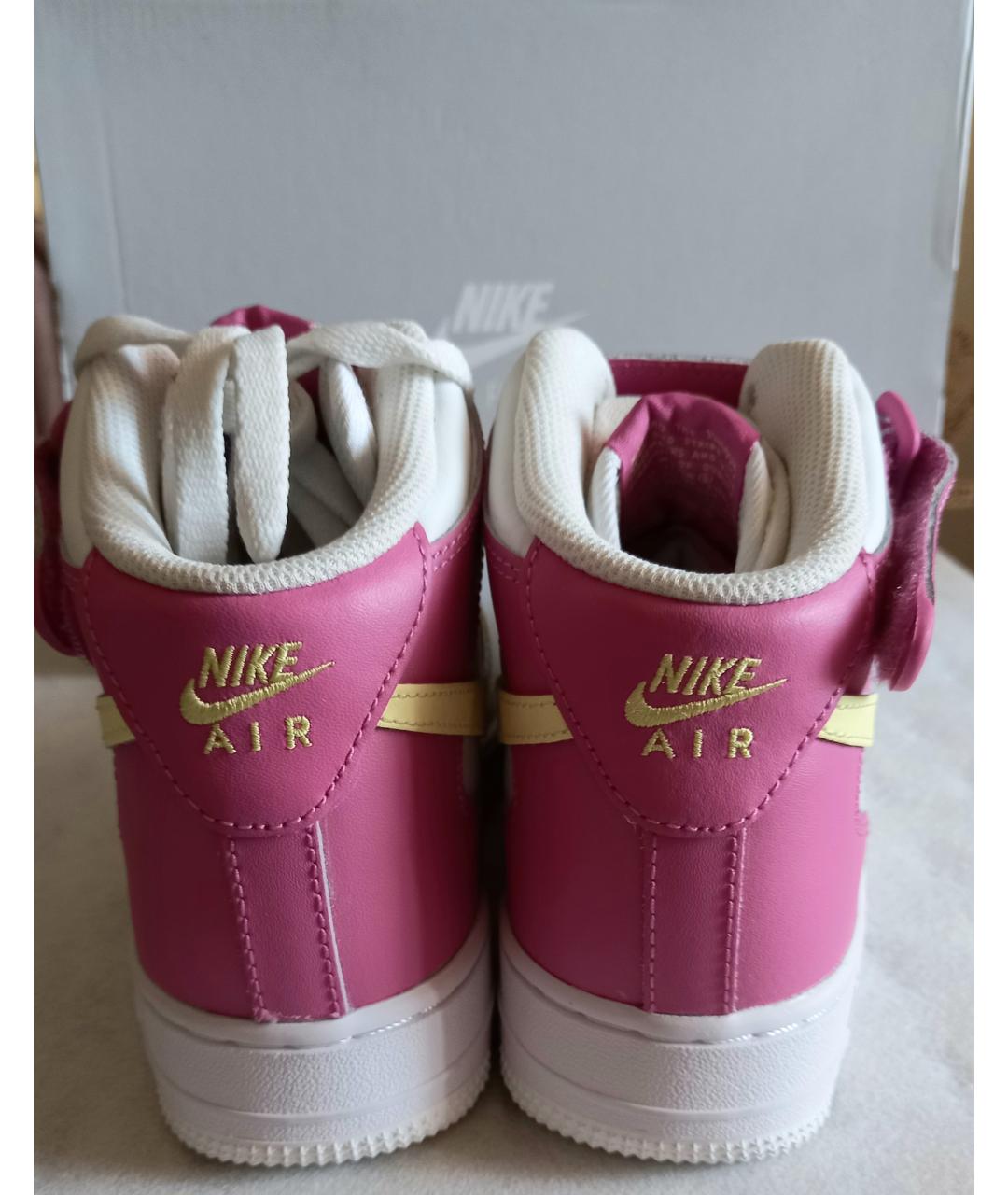 NIKE Белые кожаные кроссовки, фото 3