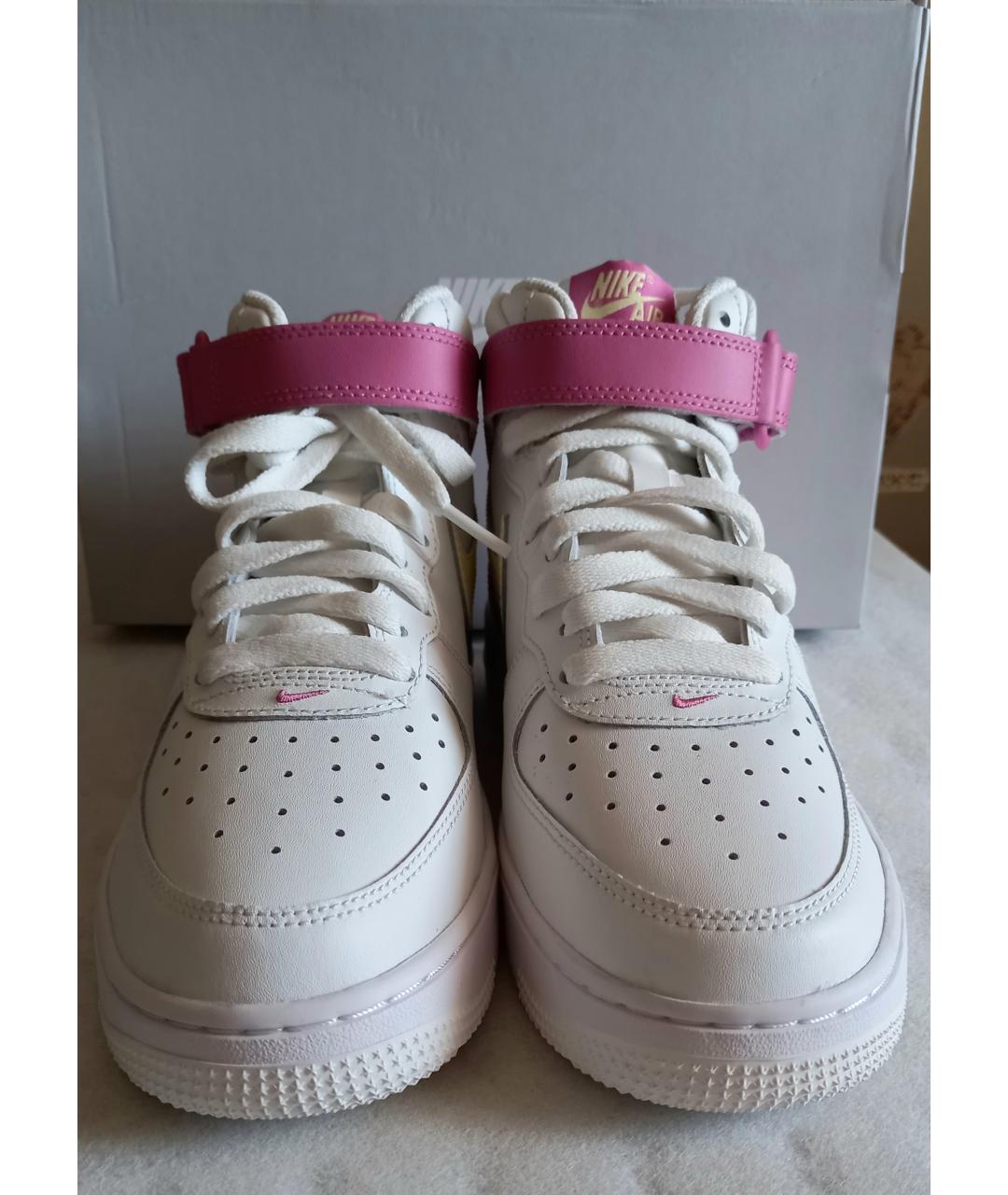 NIKE Белые кожаные кроссовки, фото 2