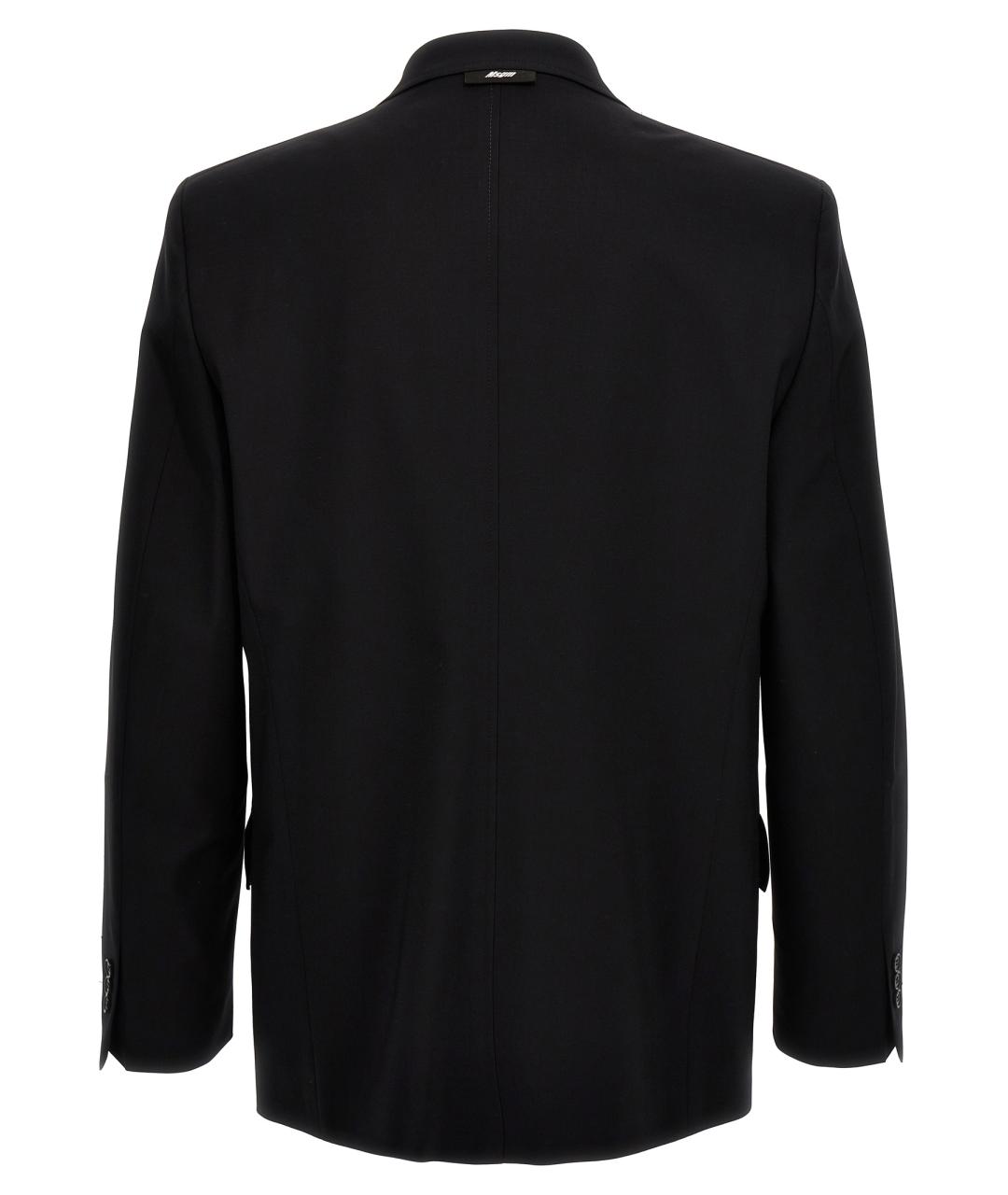 MSGM Черный шерстяной пиджак, фото 2