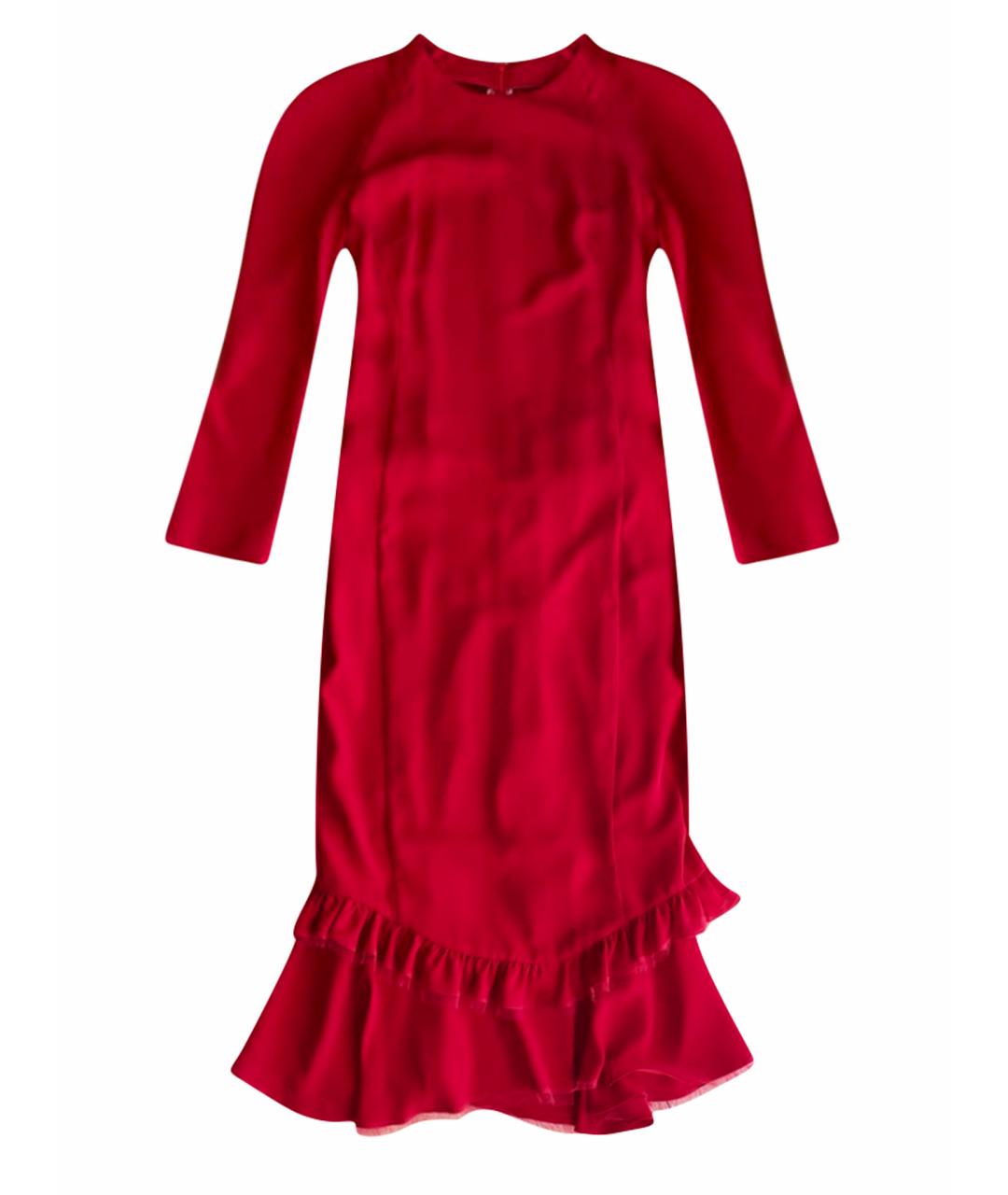 ULYANA SERGEENKO Красное хлопковое вечернее платье, фото 1