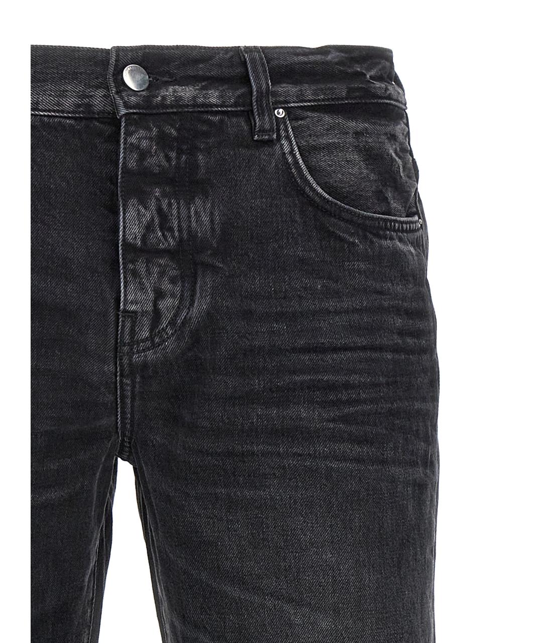 AMIRI Черные хлопковые прямые джинсы, фото 3