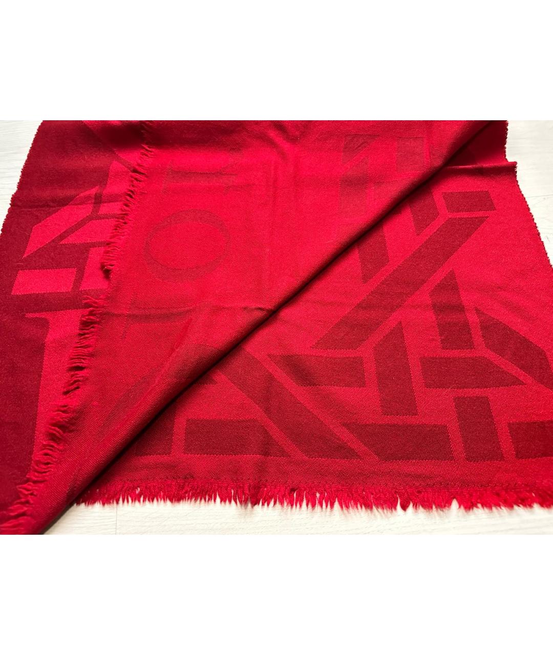 CHRISTIAN DIOR PRE-OWNED Красный шерстяной шарф, фото 4