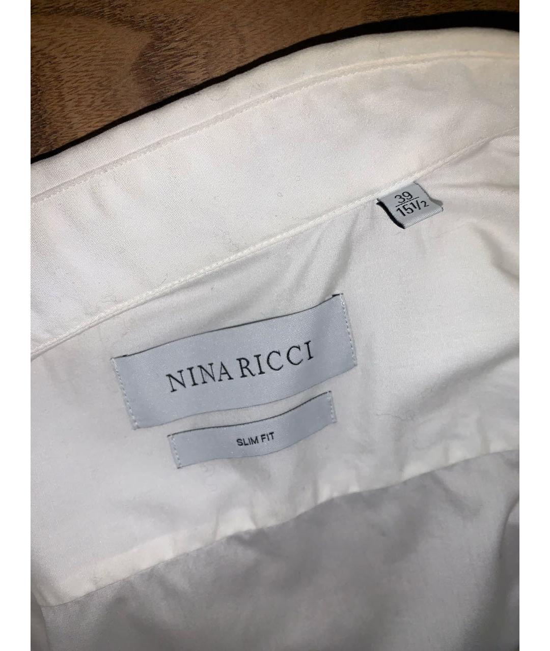 NINA RICCI Белая хлопковая классическая рубашка, фото 3
