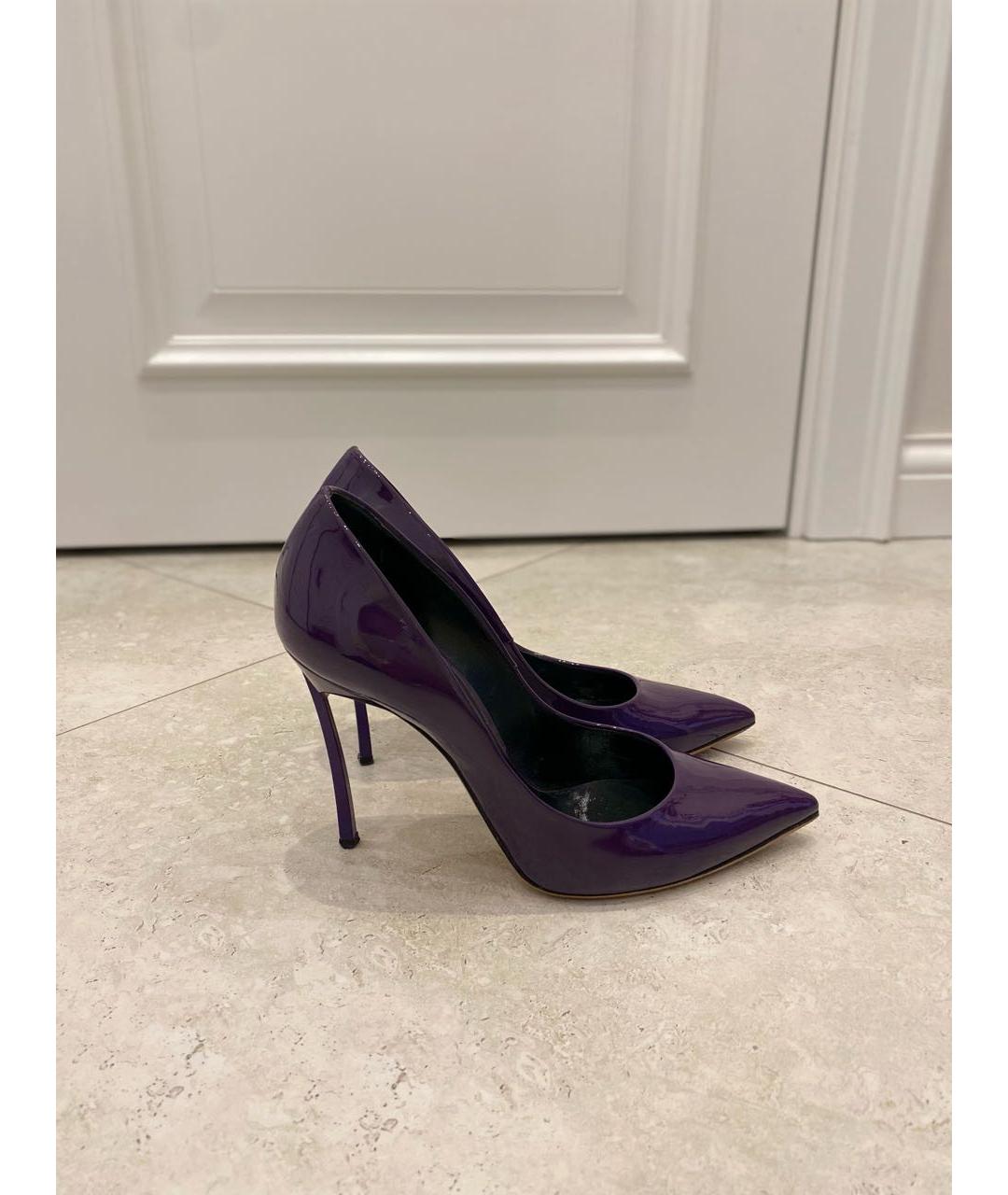 CASADEI Фиолетовые туфли из лакированной кожи, фото 7