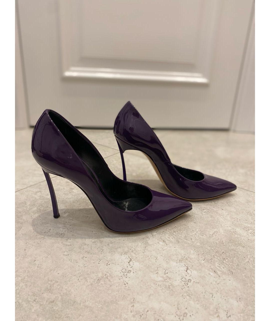 CASADEI Фиолетовые туфли из лакированной кожи, фото 2