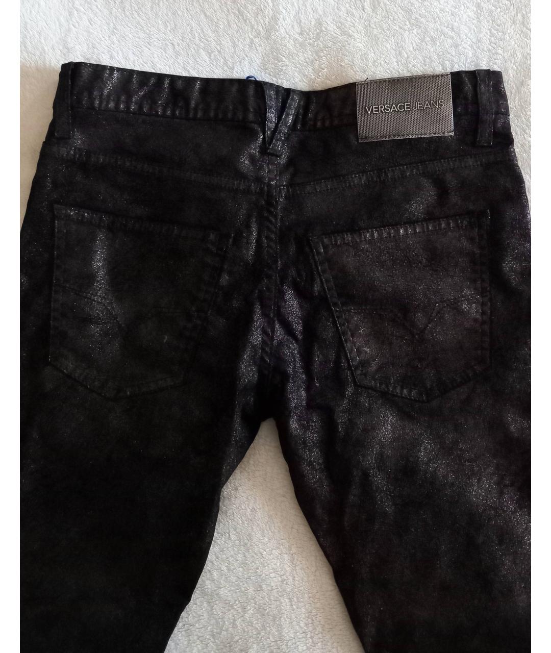 VERSACE JEANS COUTURE Черные хлопковые джинсы скинни, фото 5