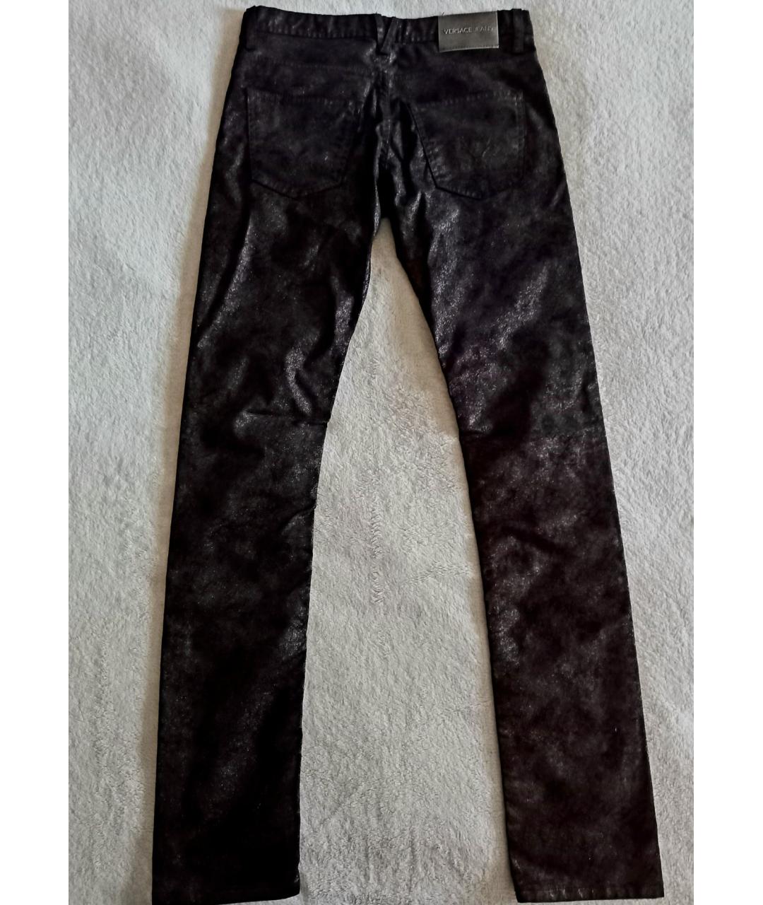 VERSACE JEANS COUTURE Черные хлопковые джинсы скинни, фото 2