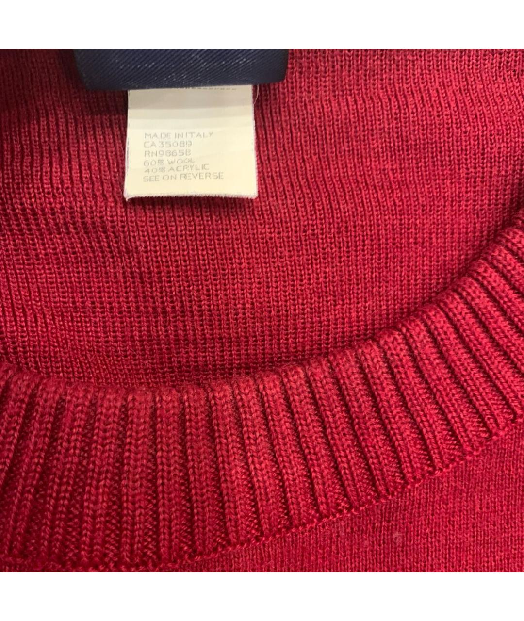 PAUL & SHARK Бордовый шерстяной джемпер / свитер, фото 4