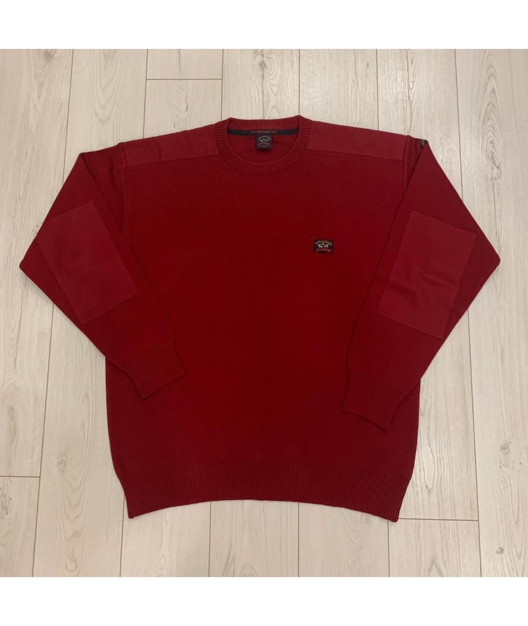 PAUL & SHARK Бордовый шерстяной джемпер / свитер, фото 5