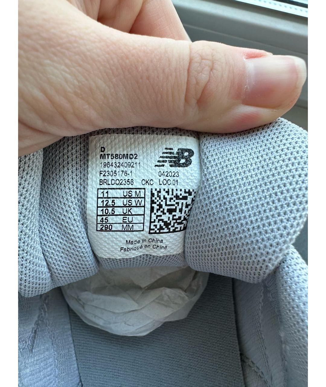 NEW BALANCE Серые замшевые низкие кроссовки / кеды, фото 7