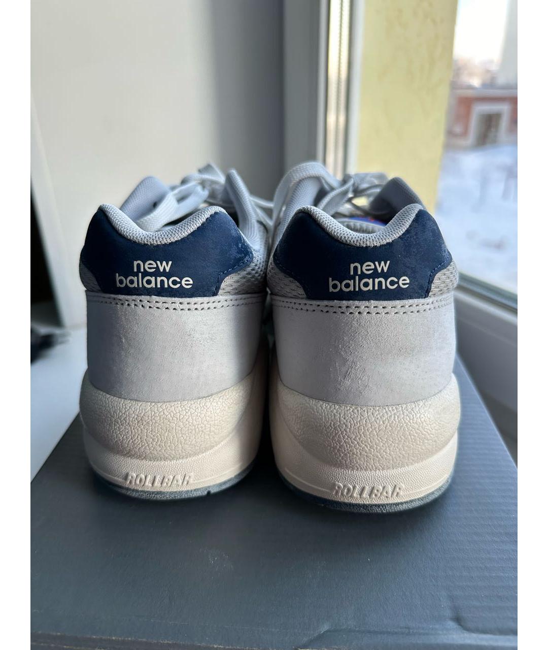 NEW BALANCE Серые замшевые низкие кроссовки / кеды, фото 3