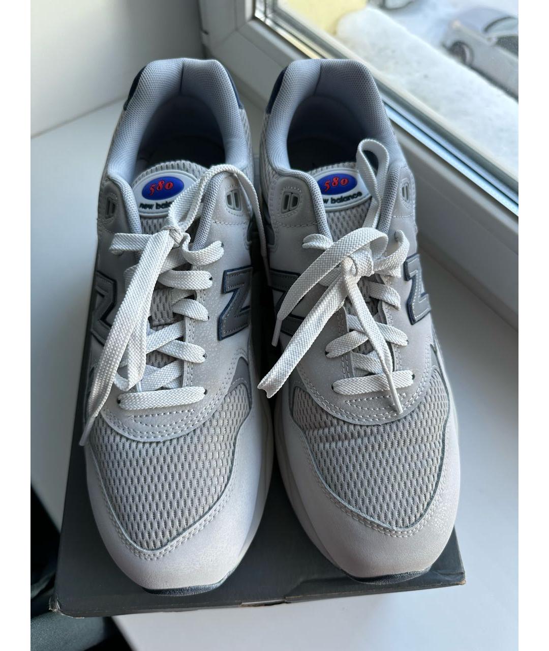 NEW BALANCE Серые замшевые низкие кроссовки / кеды, фото 4