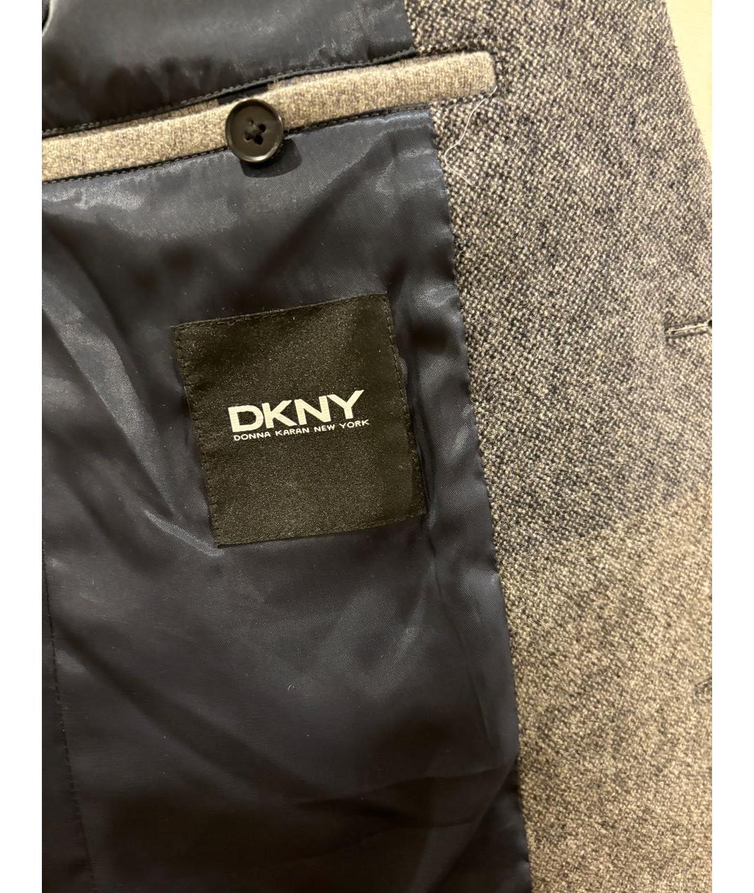 DKNY Антрацитовый шерстяной пиджак, фото 5