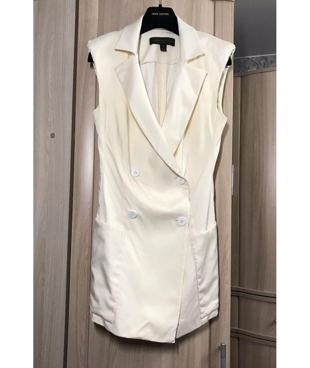 LOUIS VUITTON PRE-OWNED Белый шерстяной жакет/пиджак, фото 9
