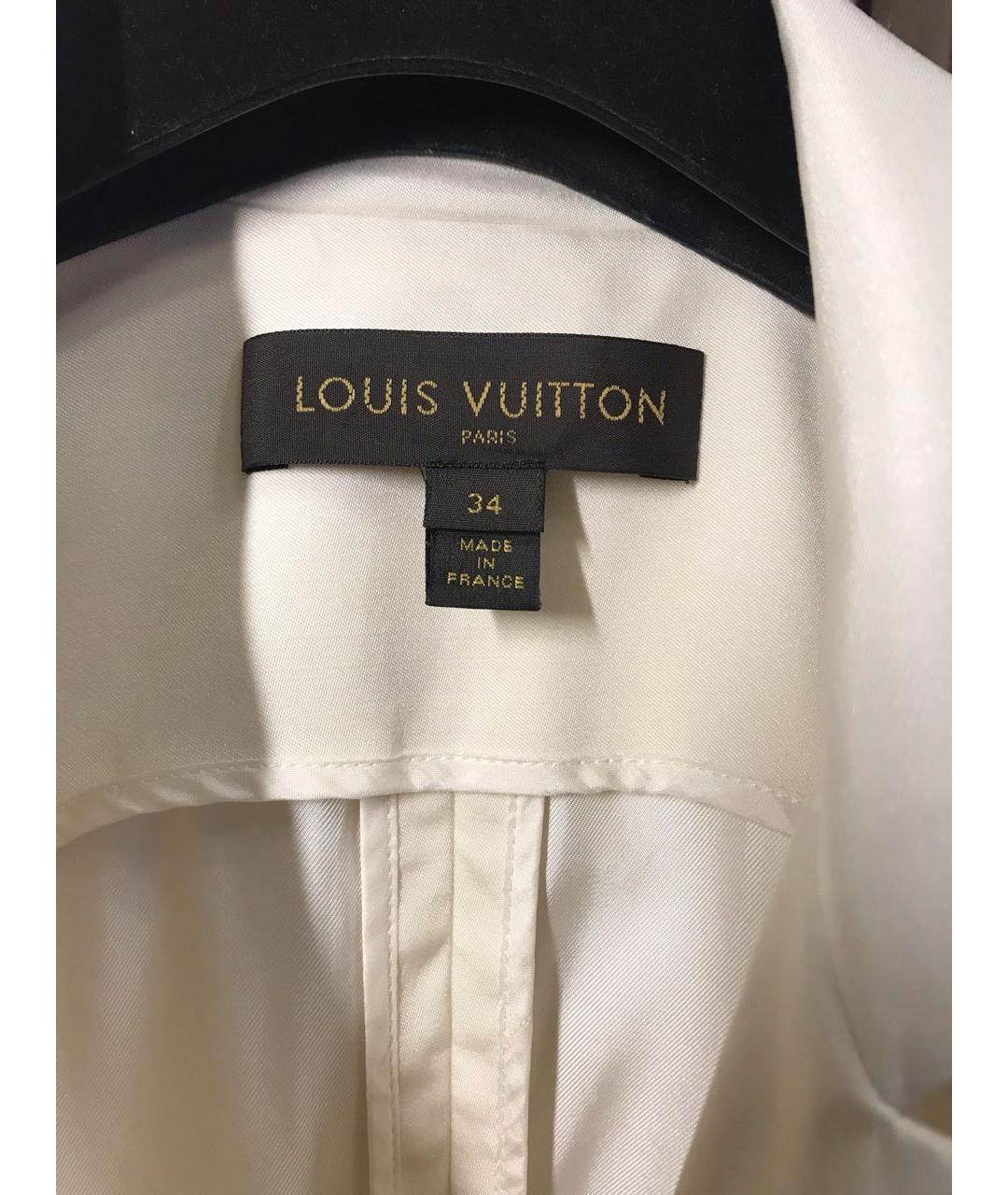 LOUIS VUITTON PRE-OWNED Белый шерстяной жакет/пиджак, фото 5