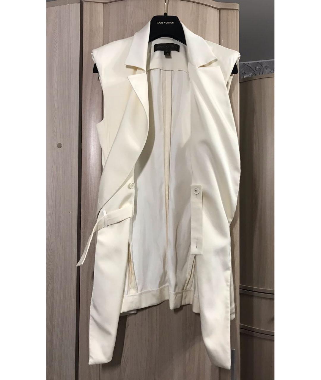 LOUIS VUITTON PRE-OWNED Белый шерстяной жакет/пиджак, фото 3