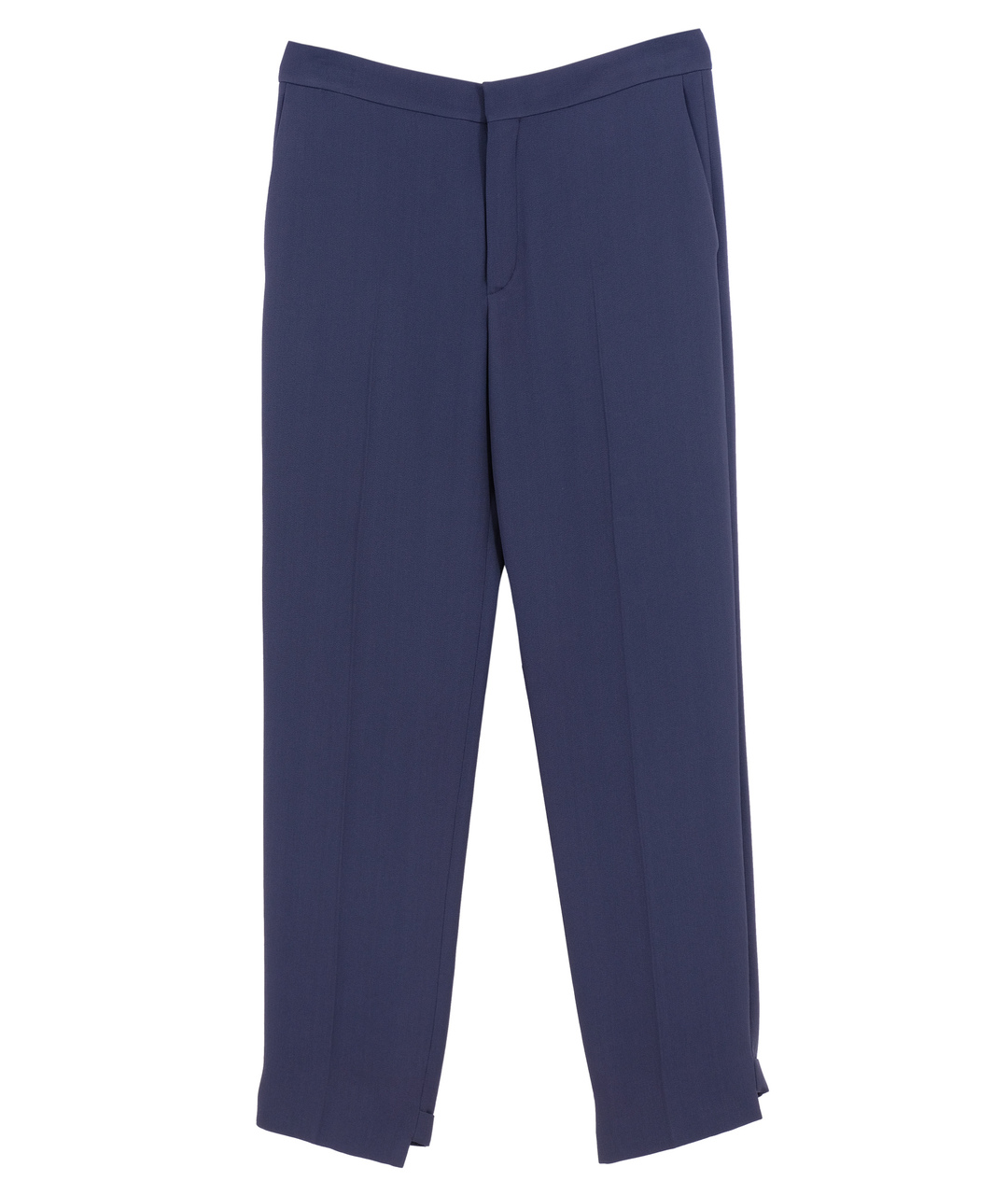 CHLOE Темно-синие вискозные прямые брюки, фото 1