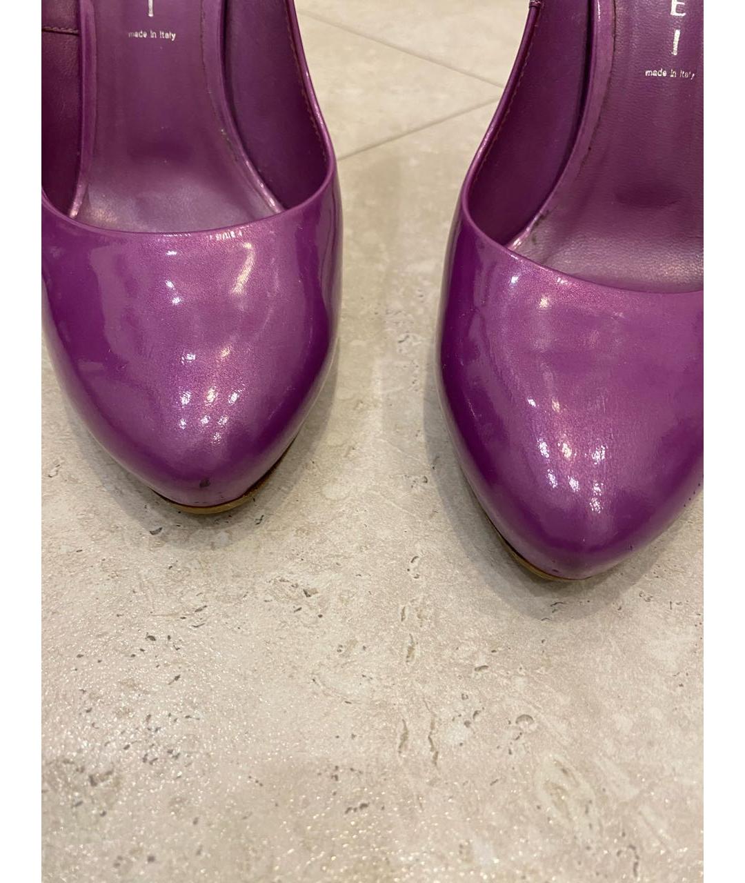 CASADEI Фиолетовые туфли из лакированной кожи, фото 6
