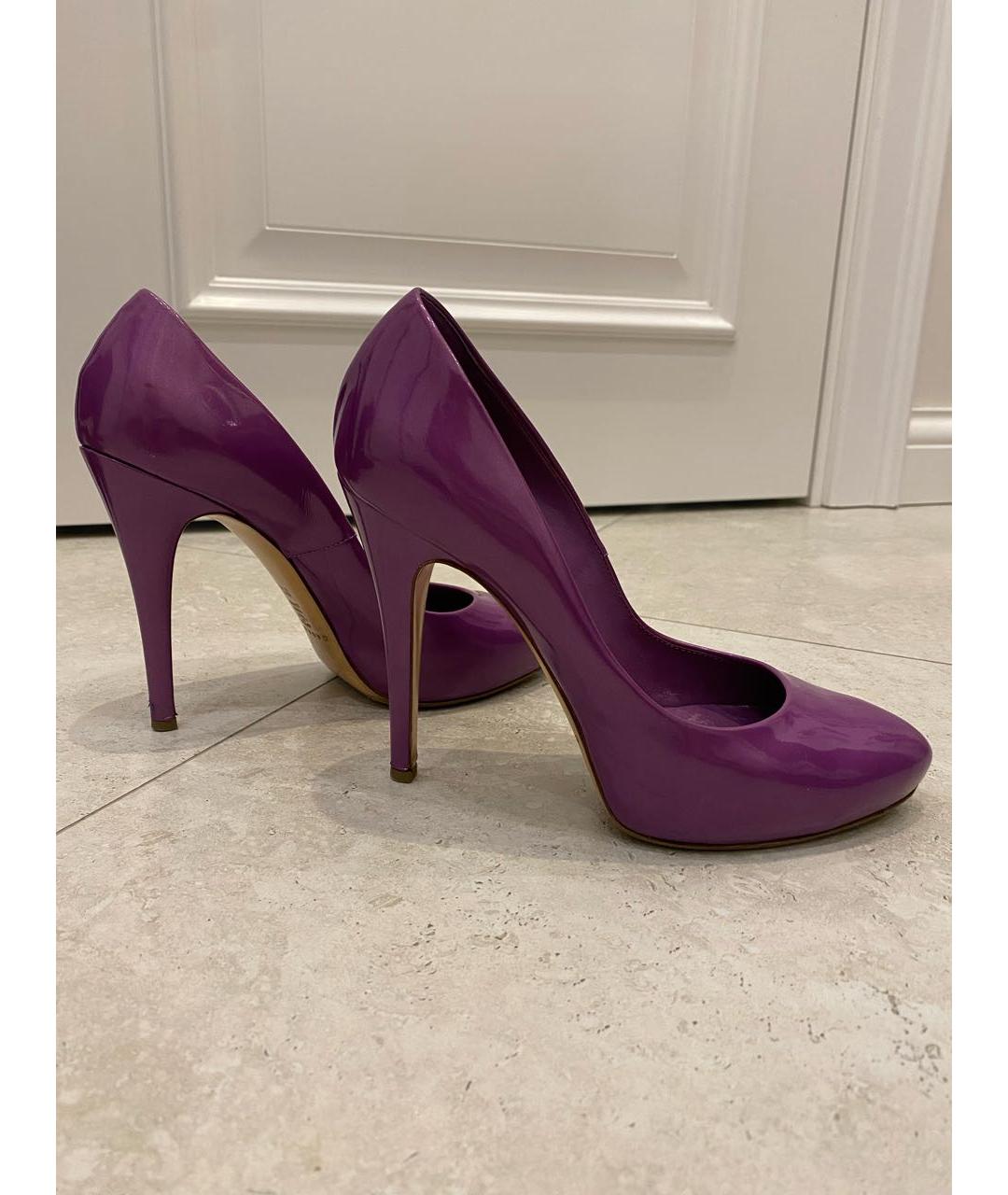 CASADEI Фиолетовые туфли из лакированной кожи, фото 8