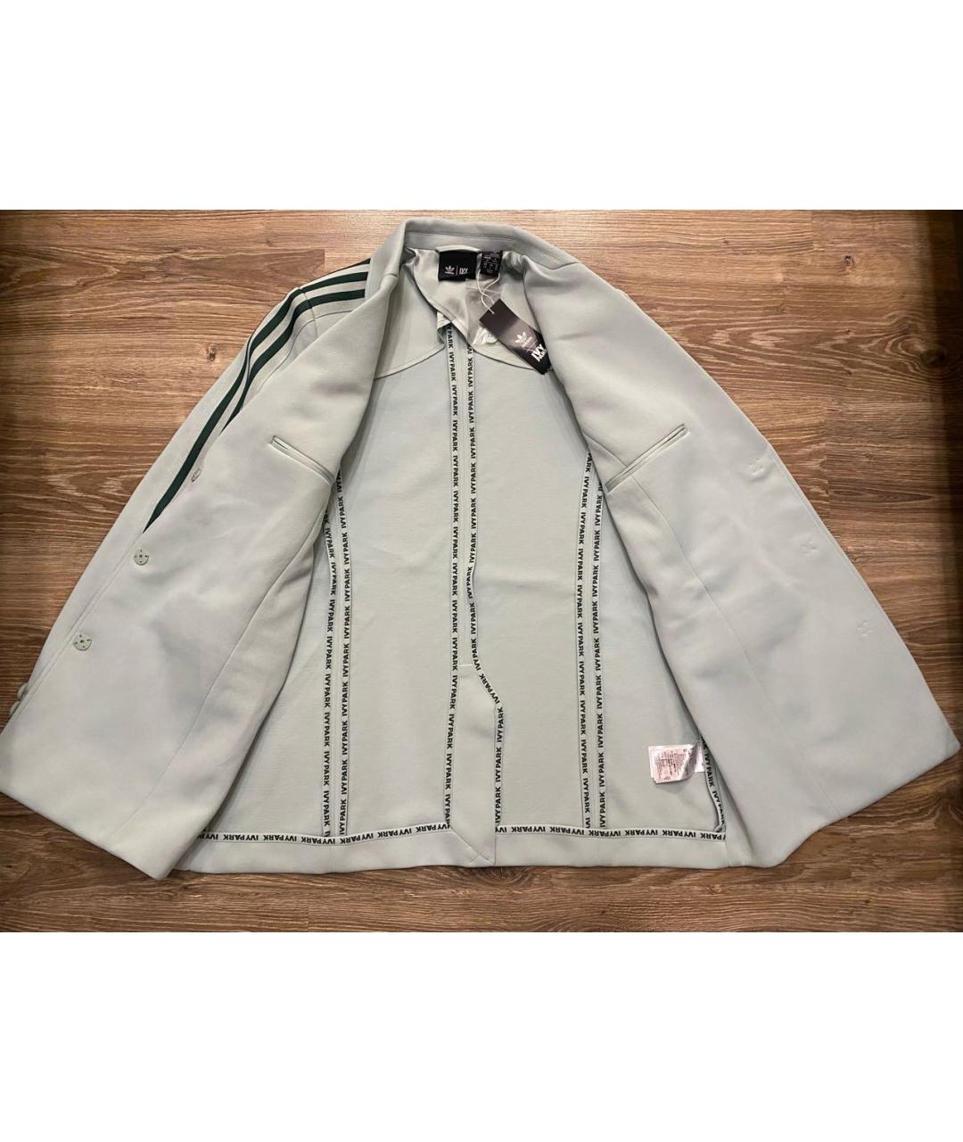 ADIDAS Бирюзовый полиэстеровый жакет/пиджак, фото 7