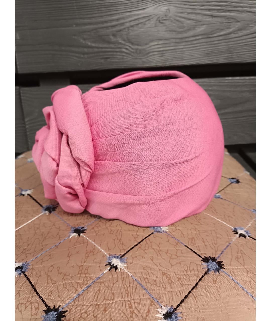 GUCCI Розовая шерстяная шляпа, фото 2