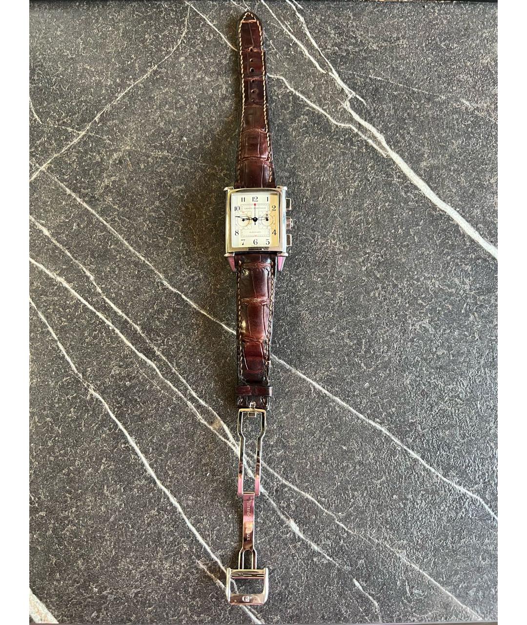 GIRARD PERREGAUX Бордовые кожаные часы, фото 3