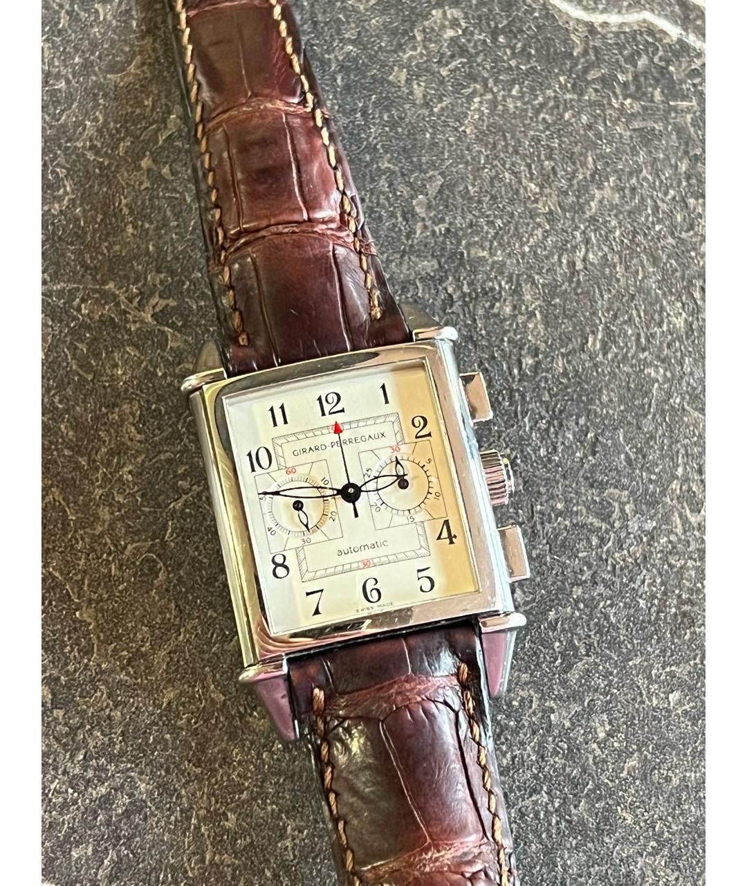 GIRARD PERREGAUX Бордовые кожаные часы, фото 8