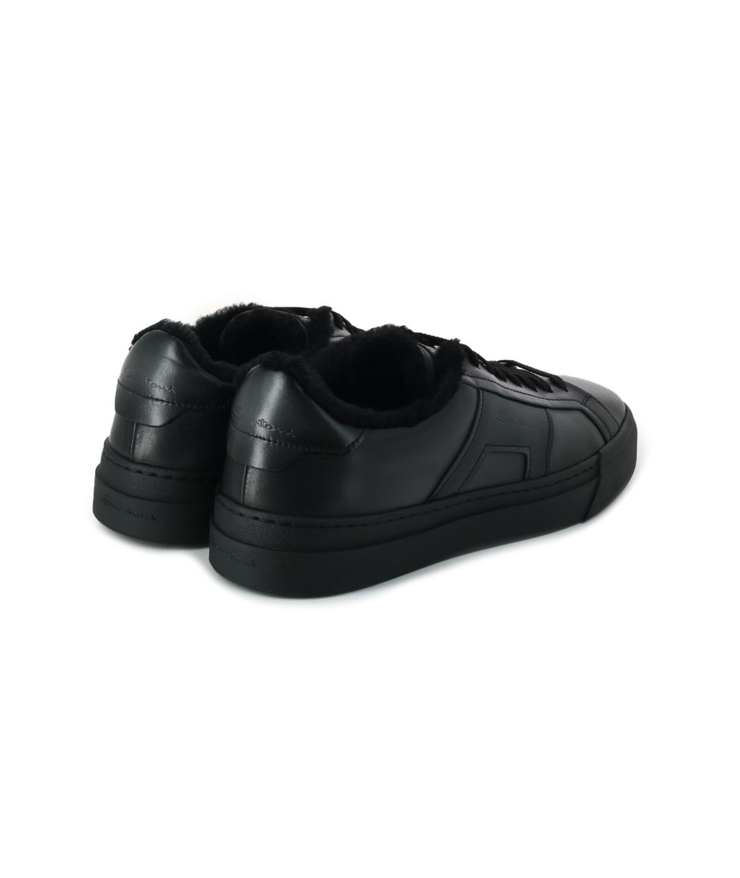 SANTONI Черные низкие кроссовки / кеды, фото 3