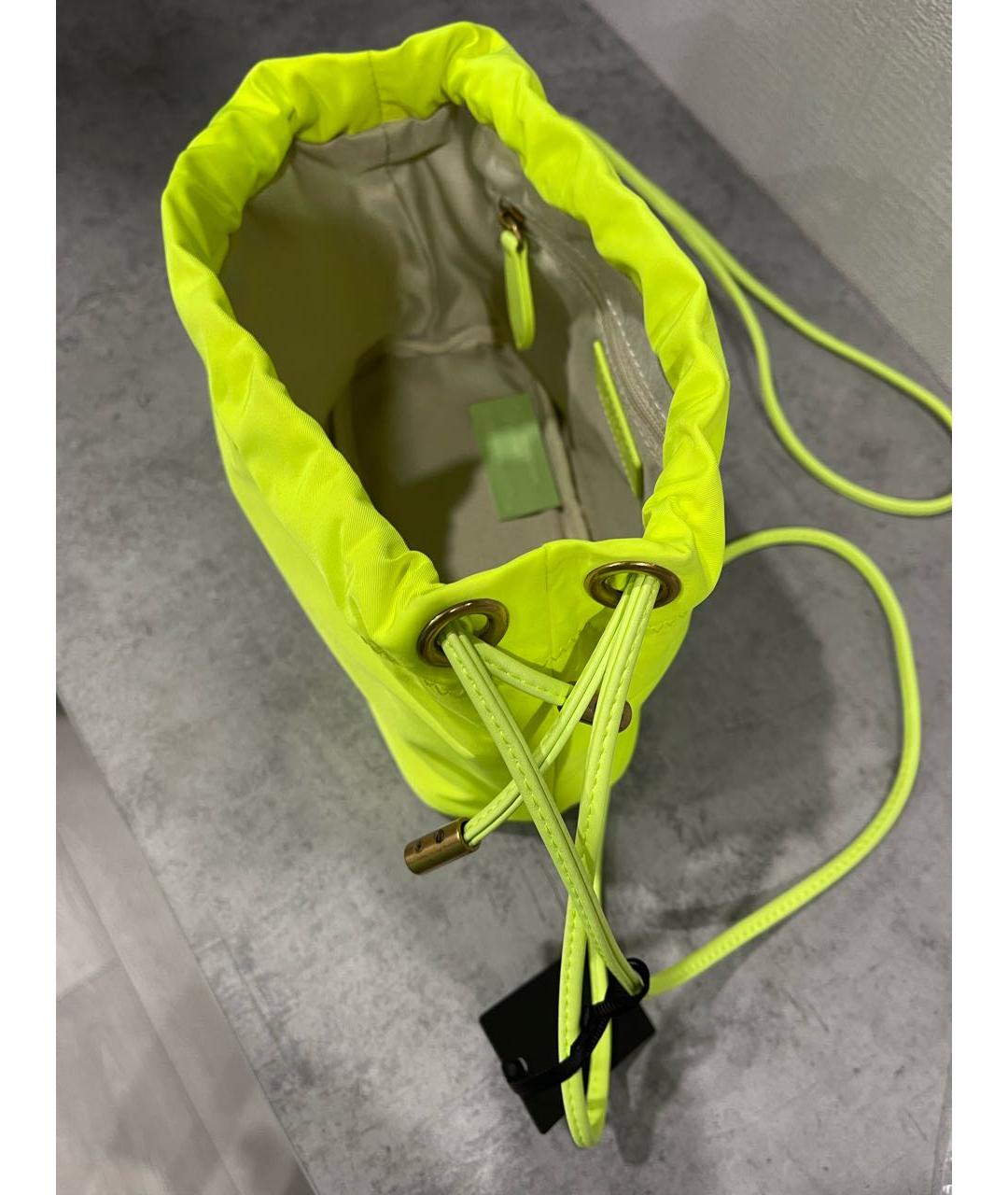 PINKO Желтая тканевая сумка через плечо, фото 3