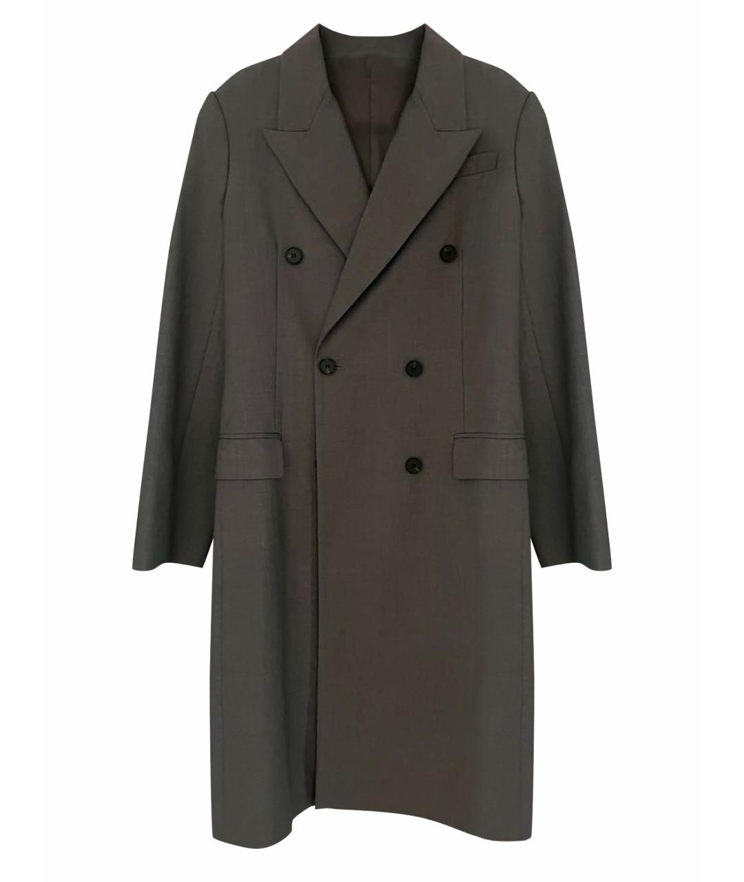 PRADA Серое шерстяное пальто, фото 1