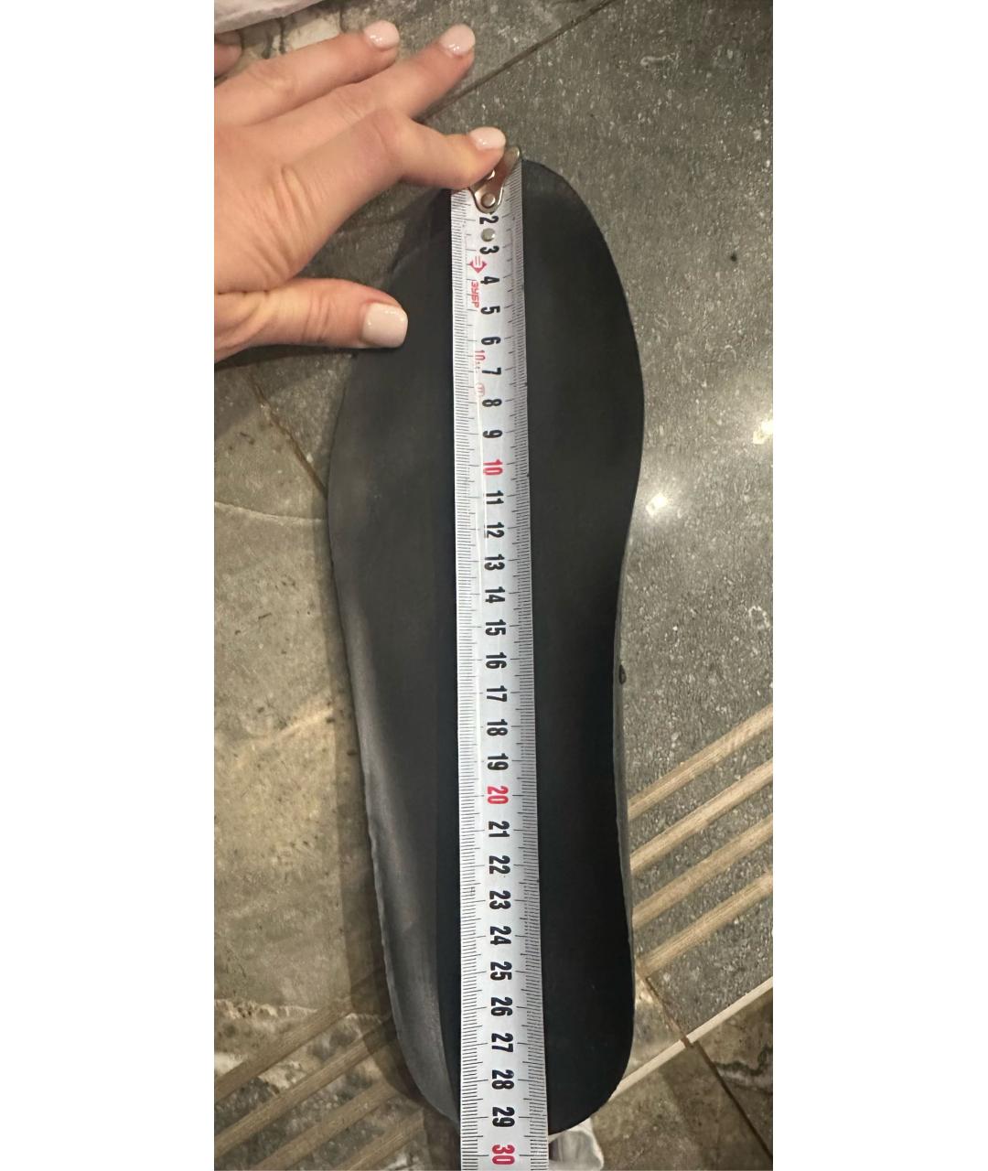 GUCCI Серые текстильные низкие кроссовки / кеды, фото 7