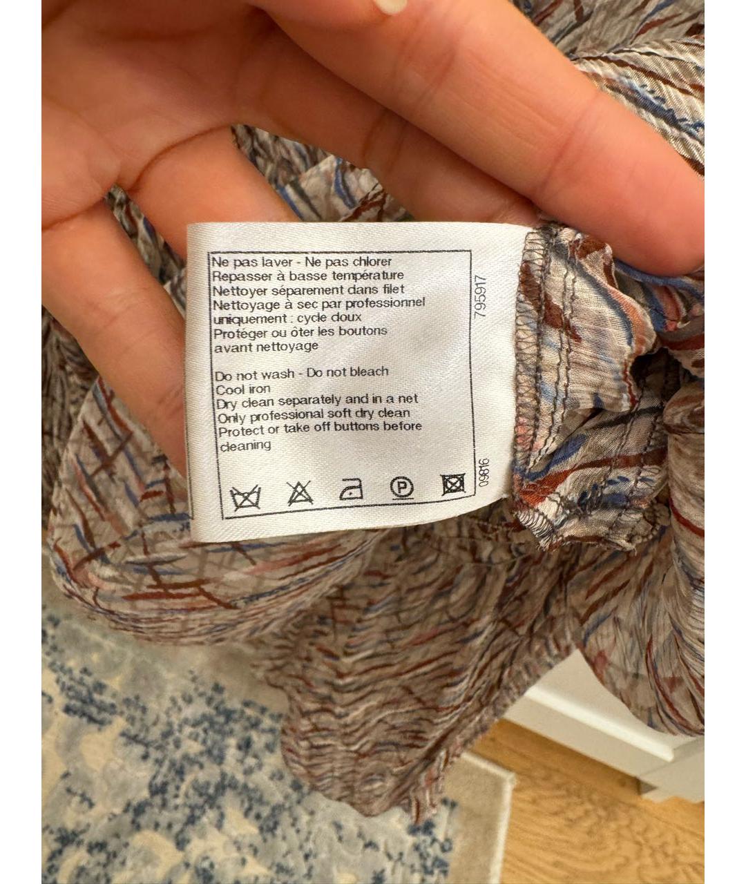 CHANEL PRE-OWNED Мульти шелковая блузы, фото 6